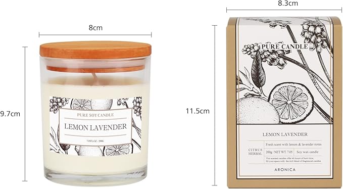 Aronica Tropical Hawaiian Soy Candle, Island Candle Summer Sunset Scented, House Wax, Scent Candles for Home, Bestfriend Gift, Baby Shower Game Gift, Beachy Scented Candles