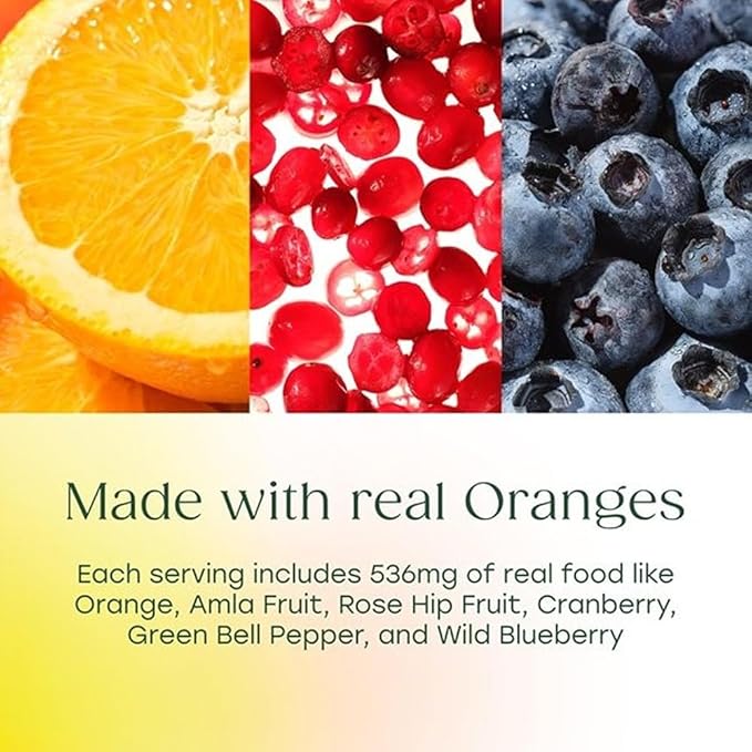 MegaFood Complex C - Vegan Vitamin C Immune Support Supplement, Vitamin C Supplement Made with Real Food Including Orange, Cranberry & Brown Rice, Gluten-Free - 60 Tablets, 60 Servings