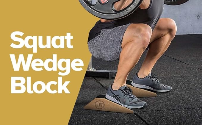 ALAIYE Squat Wedge Blocks (Set of 2) – Non-Slip Slant Boards for Lower Body Workouts, Ankle and Calf Stretching - Yoga Blocks, Designed to Elevate Heels and Squat Support - Includes Carry Bag