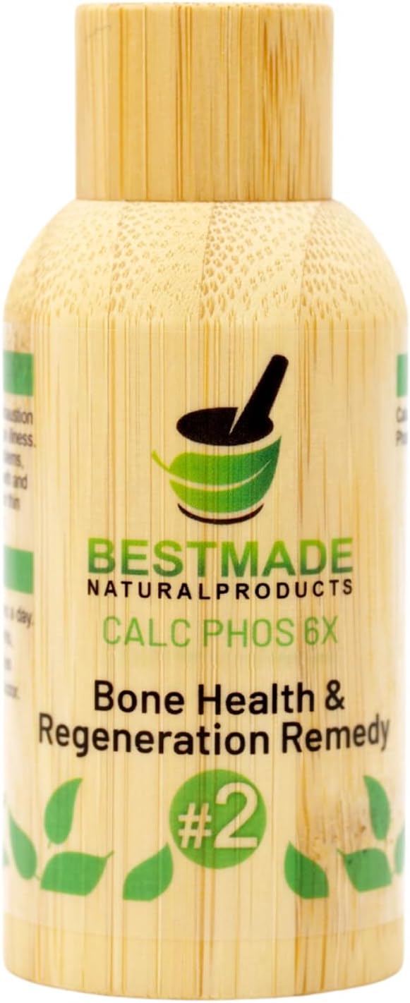 Bestmade Natural Products Calc Phos 6X, Homeopathic Cell Salt Remedy for Bone Health & Regeneration - Helps with Growth Problems, Broken Bones, Calcium Deficiency & Coldness, 350 Pellets