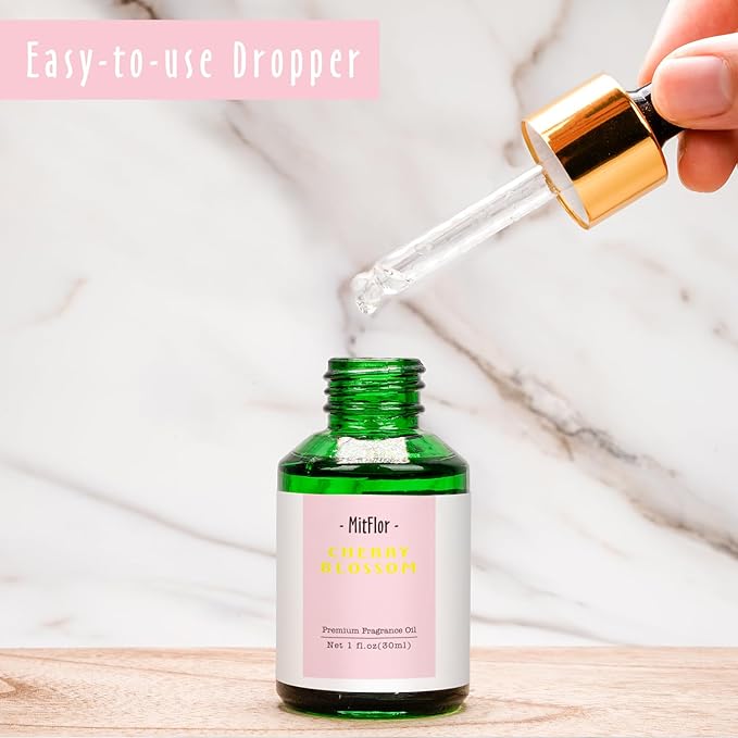 Cherry Blossom Fragrance Oil, MitFlor 30ml Essential Diffuser Oil, Premium Fragrance Oil for Soap & Candle Making, Floral Scents for Home Fragrance