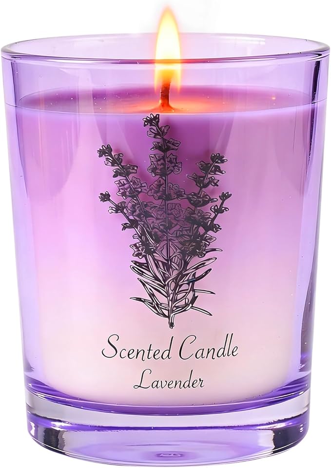 Valentine’s Day Gift for Girlfriend & Wife – Lavender Soy Candle for Relaxation & Romance, Anniversary Couple Gifts, Home Scented Aromatherapy Candle