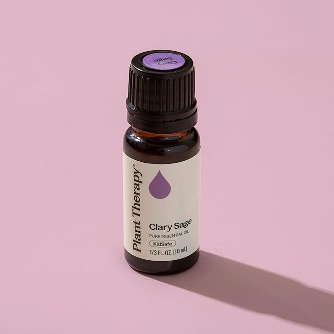 Plant Therapy Clary Sage Essential Oil 100% Pure, Undiluted, Natural Aromatherapy, Therapeutic Grade 10 mL (1/3 oz)