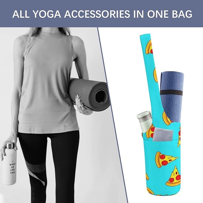 Meaudiwes Stylish Yoga Mat Bags Sports Yoga Totes Fits Most Size Mats Exercise Mat Carrier Storage Bag Yoga Gifts for Women