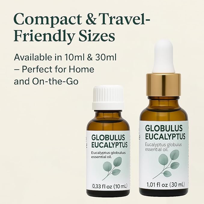 Eucalyptus Globulus Essential Oil by One Arome – Pure, Undiluted & Steam-Distilled Herbal Aroma for Diffusers for Home, Massage (Dilute), Cleaning & Linen Refresh (Pack of 4 × 0.34 fl oz)