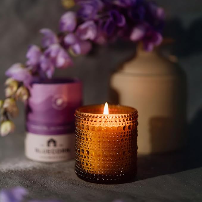 Bluecorn Aromática Scented Candle, Mountain Lilac Fragrance with Lilac, Hyacinth & Vetiver, Vegan Coconut Wax Candle, Long Lasting Candle for Home Decor, Gifts for Women & Men, American Made, 11 Oz