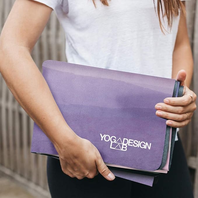 YOGA DESIGN LAB | The Combo Yoga Mat | Eco Luxury | Ideal for Hot Yoga, Power, Bikram, Ashtanga, Sweat | Studio Quality | Includes Carrying Strap!