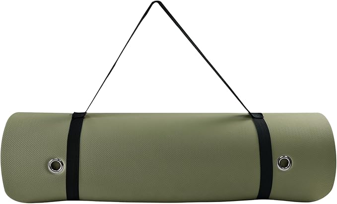 TONE Fitness Hanging Yoga Mat, Pilates Mat, Exercise Mat for Home Workouts with Carry Strap | V Pattern | Multiple Colors