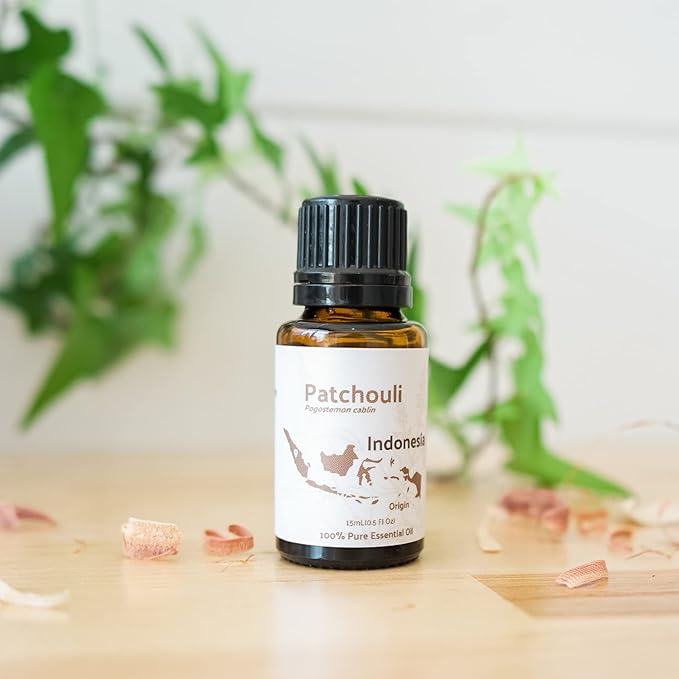 Dark Patchouli Essential Oil - Direct from Java Indonesia Natural Repellent Aceite de Pachulí - Aromatherapy and Premium Therapeutic Grade - Ideal for Body & Candle-Making (22lbs)