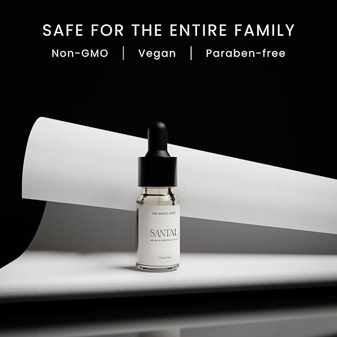The Magic Scent Santal Diffuser Oil - Fragrance Scent - Cold-Air & Ultrasonic - Santal Essential Oil - Diffuser Oils Scents for Home - Sandalwood Oil - 0.3 fl oz, 10 mL