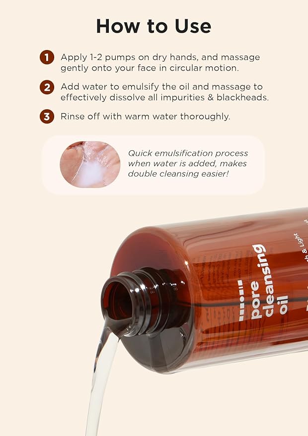 Hanskin BHA Pore Cleansing Oil, Sample Trial Size, Travel Size Mini Makeup Remover Set, Gentle Blackhead Cleanser for Combination and Oily Skin [30 ml/Pack of 3]