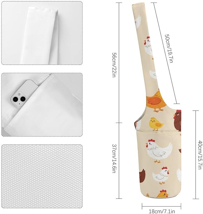 Meaudiwes Large Yoga Mat Bag with Long Strap for Women Yoga Accessories Sports Storage Bags Exercise Mats Tote Sling Carrier Bag