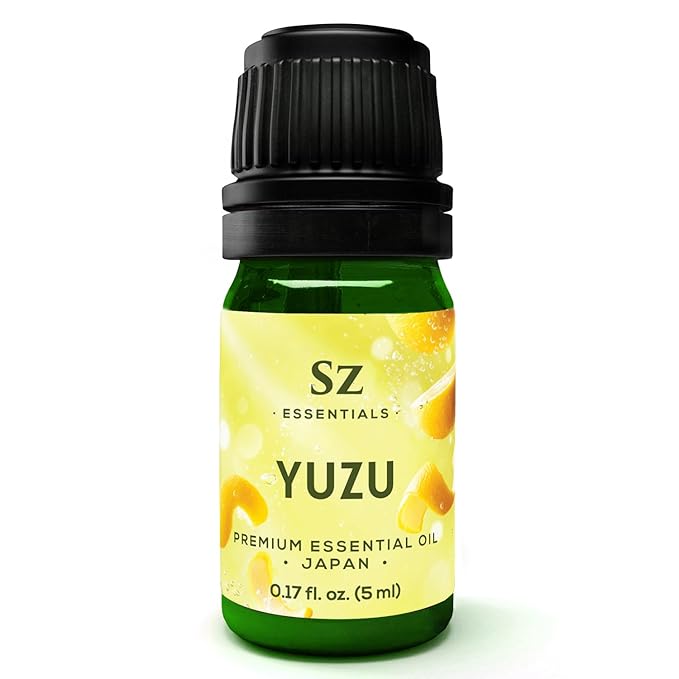 Yuzu Essential Oil - Japan - 100% Pure and Natural, Undiluted - Promotes Natural Solution for Relaxation with Soothing, Fresh and Citrusy Aroma - 0.17 fl oz (5ml)