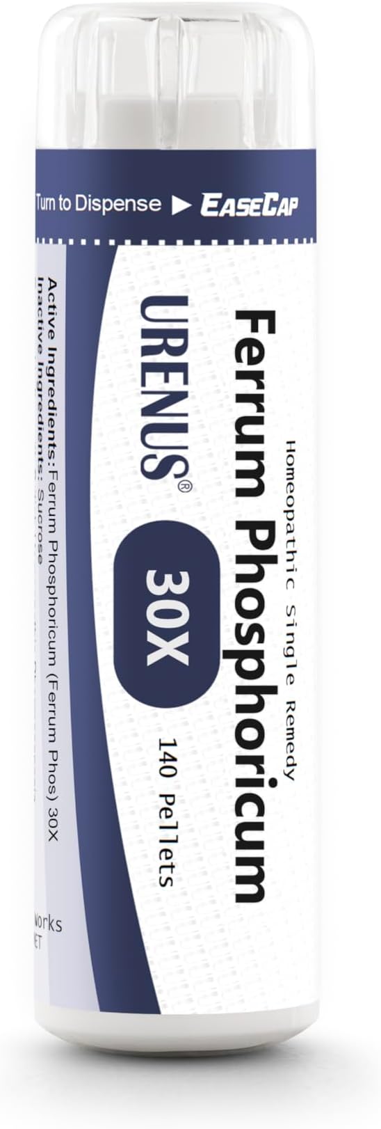 Cell Salt No. 4 Ferrum Phosphoricum (Ferrum Phos) 30X Homeopathic Remedy 140 Pellets - EaseCap