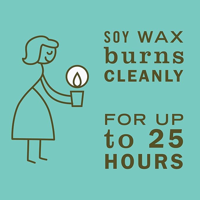 MRS. MEYER'S CLEAN DAY Soy Aromatherapy Candle, 25 Hour Burn Time, Made with Soy Wax and Essential Oils, Basil, 4.9 oz
