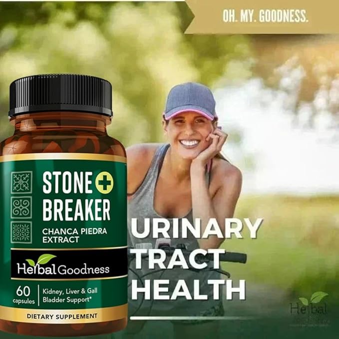 Herbal Goodness Chanca Piedra Capsules 60ct - Chanca Piedra Stone Breaker for Kidney and Gallbladder Health Support - Supports Kidney Function and Gallbladder Wellness - 1 Bottle