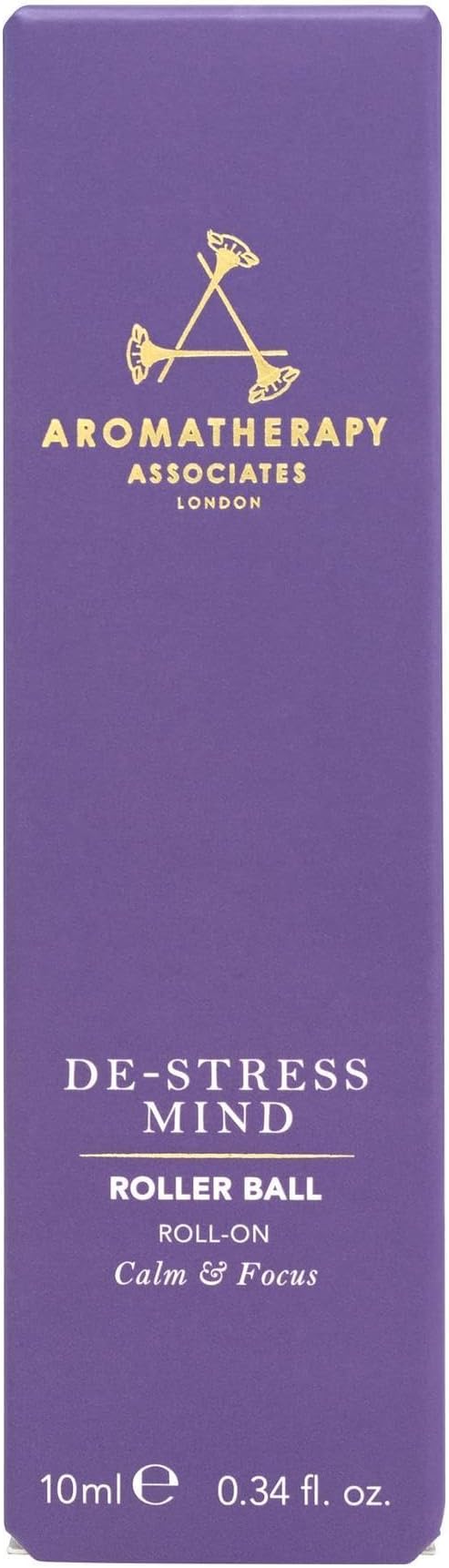 Aromatherapy Associates De-Stress Mind Rollerball. Premium Blend of Frankincense and Chamomile Essential Oils to Clear and Calm your Mind on the Go (0.34 fl oz)