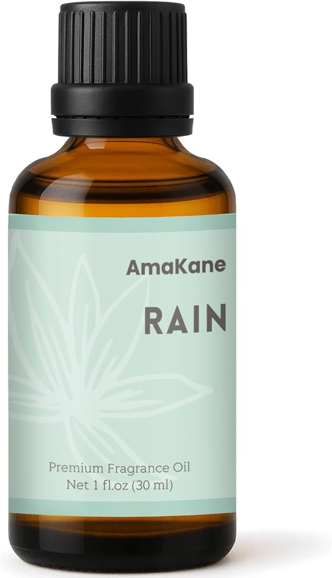 AmaKane Rain Fragrance Oil 30ml, Clean Fresh Essential Oil for Diffuser, Premium Scented Oil for Home Laundry, Candle & Soap Making Scents, Long-Lasting Aromatherapy Oil