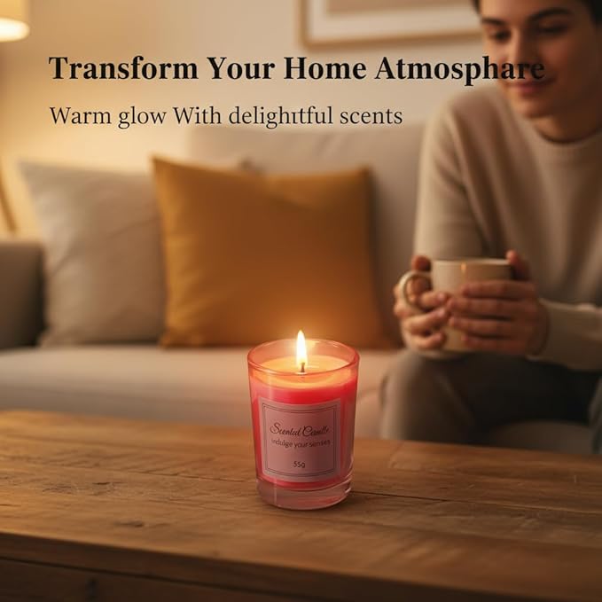 Scented Candle Christmas for Home Aromatherapy Candles, Long Lasting Scented Candles 3 Pack Soy Wax Jar Candle Gift Set for Women Men Christams Birthday Valentine's Day
