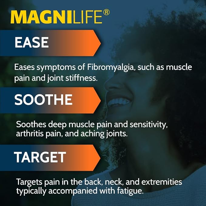 MagniLife Fibromyalgia Support, 125 Count, Homeopathic Pain Reliever for Arthritis, Muscle Aches, Weakness & Sensitivity, Targeted Pain & Stiffness Relief, Quick-Dissolving Fast-Acting Tablets