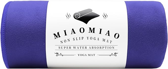 MIAOMIAO Non-Slip Hot Yoga Towel Set, Super Absorbent Microfiber in, 24.5" x 72" - Anti-Slip, Injury Free Design for Pilates, Yoga Mats, Exercise, and Fitness Gear