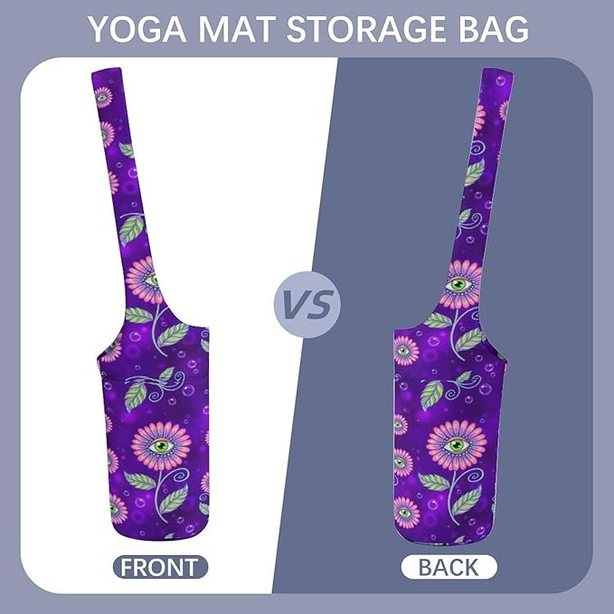Aiyoolee Portable Yoga Mat Carrier Single Shoulder Bag with Pocket Spacious for Yoga Gym Fitness Travel