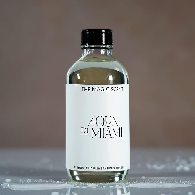 The Magic Scent Aqua di Miami Diffuser Oil - Hotel & Home Luxury Scents - Diffuser Oil Scents for Home Designed for Use in All Diffusers - 8.5 fl oz, 250 mL