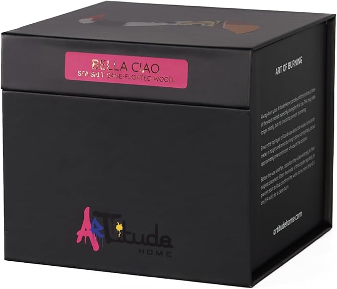 Scented Candle | Eco-Friendly Soy Blend Wax | Luxury Candles | Perfect for Gifting | Perfect for Home Décor | 14oz | 10cm Tall | Approx Burn Time - 80 Hours (Bella Ciao, 10cm)