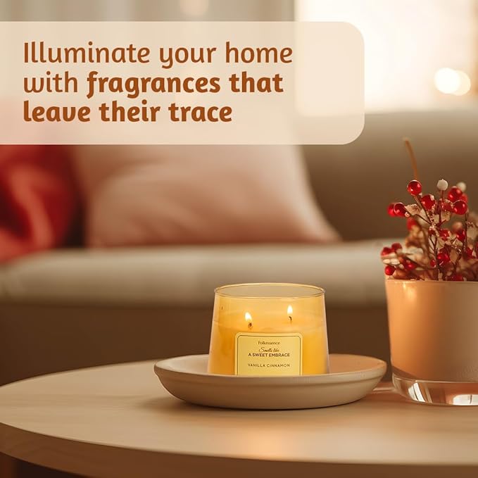 Folkulture Scented Candles – 8.8 Oz | Vanilla & Cinnamon Luxury Jar Candles for Women,Relaxation, Housewarming Gifts | Bath & Body Works, Aromatherapy Candles for Home with 30 Hrs Burntime