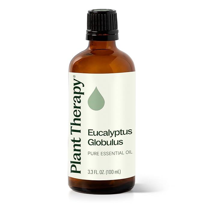 Plant Therapy Eucalyptus Globulus Essential Oil 100 mL (3.3 oz) for Diffuser, Skin, Hair, Aromatherapy DIYs, and Clear Breathing, 100% Pure, Undiluted, Therapeutic Grade