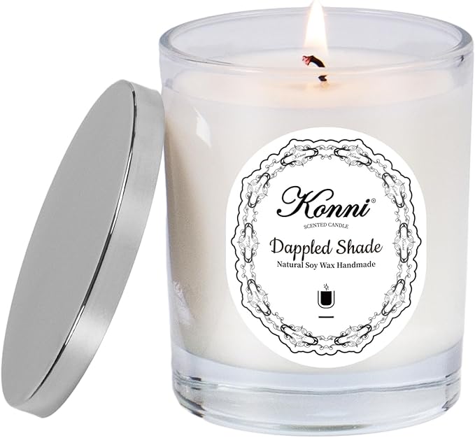 KONNI Scented Candles,Jar Candle,Aromatherapy Candle, Soy Wax Candles,7.4oz,40H Burn Time, Candle Gift for Women & Men Christmas Birthday Mom Best Friends（Dappled Shade）