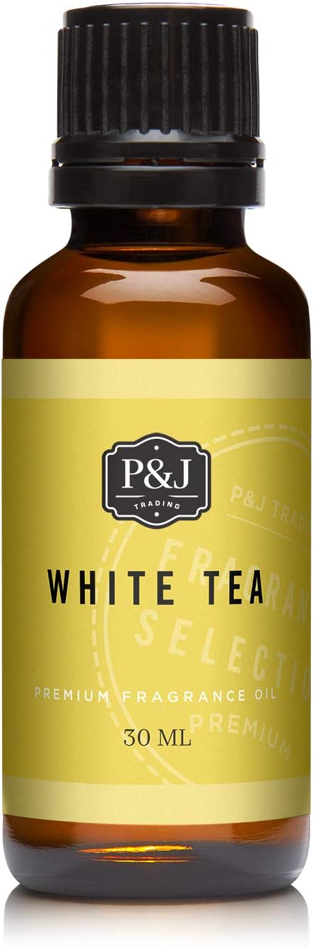 P&J Fragrance Oil | White Tea Oil 30ml - Candle Scents for Candle Making, Freshie Scent, Soap Making Supplies, Diffuser Oil Scents