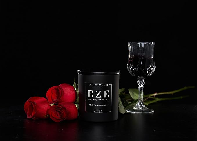 Luxury Candle | EZE - Black Currant & Amber | Inspired by Buenos Aires | Hand-Poured in Los Angeles | 10.58 oz, 60+ Hour Burn Time