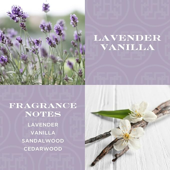 HomeWorx by SLATKIN + CO. Candle- Lavender Vanilla, 18 oz. 4-Wick Premium Scented Candle - 30-55 Hours Burn Time