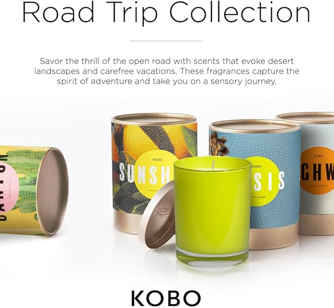KOBO Oasis Scented Candle for Home (11 oz) – 100% Pure Soy Candle – 80-Hour Long-Lasting, Clean Burn Time – All Natural, Vegan, Non-GMO