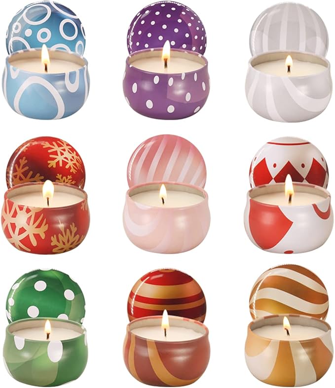 Scented Candles Gift Set, 9 Packs Soy Wax Candles for Women Mom on Mother's Day, Birthday Gifts for Women Mom Best Friends Sister Colleague