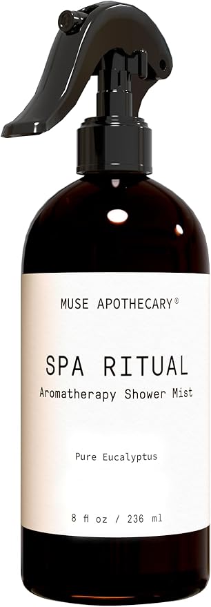 Muse Apothecary Spa Ritual Pure Eucalyptus Oil Shower Mist - Eucalyptus Spray for Shower, Spa, Bath, and Linen - Aromatherapy Eucalyptus Essential Oil Spray - 8oz
