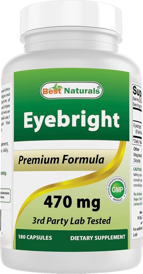 Best Naturals Eyebright 470 mg 180 Capsules