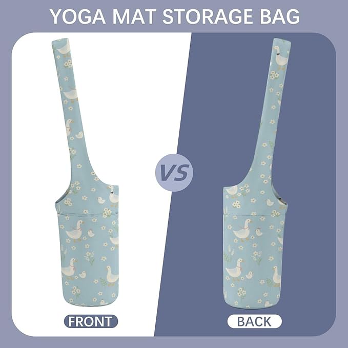 KKdskkds Vintage RoseYoga Mat Bag Large Opening Long Tote Yoga Mat with Pocket Fit Most Size Mats