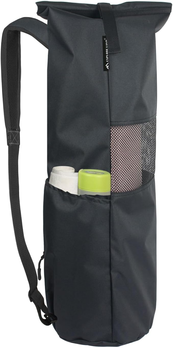 Explore Land Oxford Yoga Mat Storage Bag with Breathable Mesh Window and Large Pockets