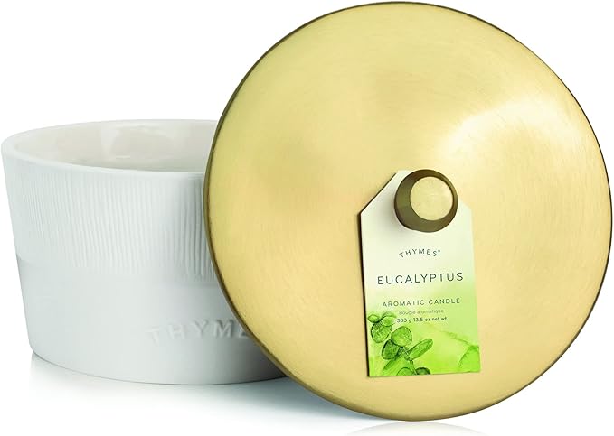 Thymes 3-Wick Candle with Lid - Eucalyptus - 13.5 Oz