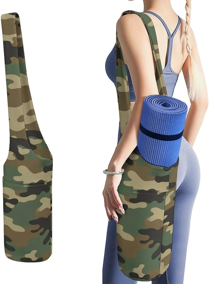 Meaudiwes Large Size Yoga Mat Bag with Long Strap, Yoga Mats Carrier Storage Bag, Exercise Mat Holder Accessories