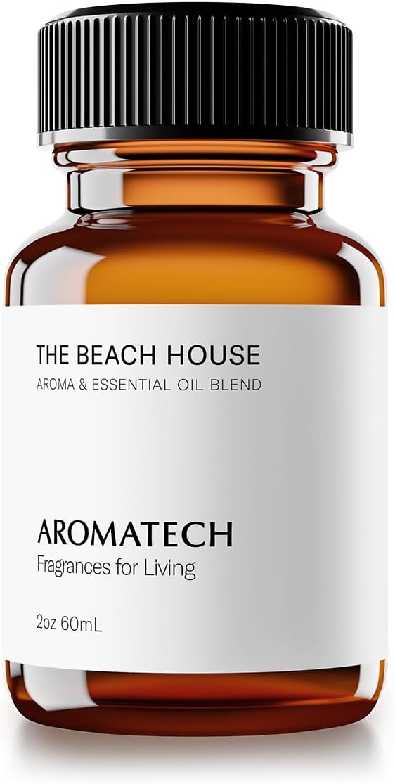 AromaTech The Beach House Premium Aroma Oil – Transportive Home Fragrance with Notes of Salted Bergamot, Sandalwood & Coconut Milk for Scent Diffusers, Cold-Air and UltraSonic Scent Machines – 60 mL