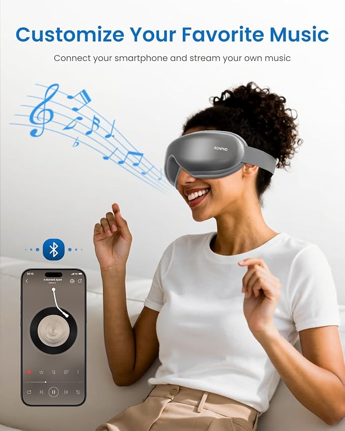 RENPHO Eye Massager with Heat, Valentines Day Gifts for Her Him Birthday Gifts for Women Mom, FSA Eligible HSA Eye Mask for Migraine,Sleep Mask for Dry Eyes Relax, Reduce Strain for Men Dad Eyeris 1