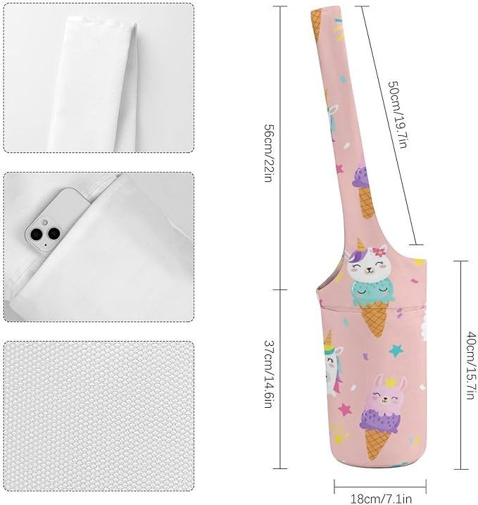 Meaudiwes Large Size Yoga Mat Bag with Long Strap, Yoga Mats Carrier Storage Bag, Exercise Mat Holder Accessories