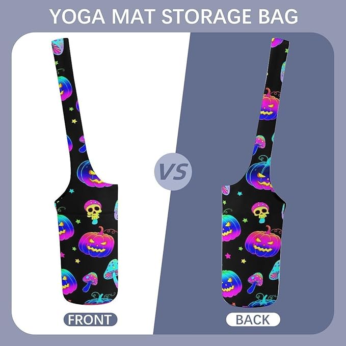 Meaudiwes Yoga Mat Bag for Women, Stylish Yoga Mat Tote Sling Carrier Bag, Long Strap Exercise Mats Totes Sport Storage Bag