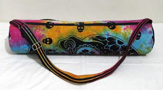 INDIAN CRAFT CASTLE ICC Yoga Mat Bag Carrier Full-Zip Exercise Yoga Mat Carry Bag for Women Men with Multi-Functional Storage Pockets and Adjustable Shoulder Strap 26X6 Inches