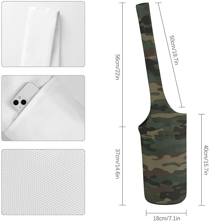 Aiyoolee Yoga Mat Bag Large Tote Carrier Holder with Water Bottle Pocket Yoga Bags