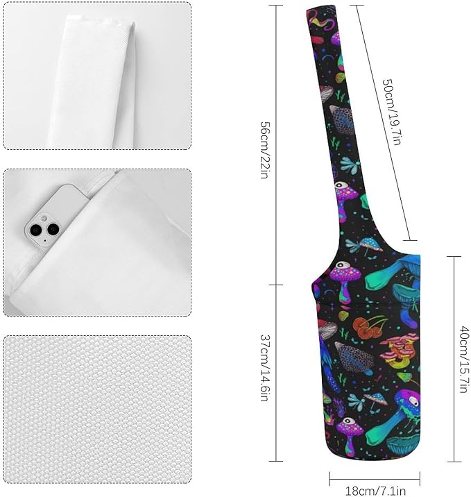 KKdskkds Fresh AvocadoYoga Mat Bag Large Opening Long Tote Yoga Mat with Pocket Fit Most Size Mats