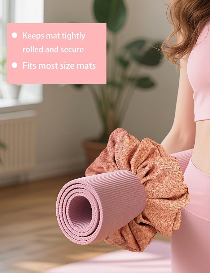 Zawuodar Yoga Mat Scrunchie - Yoga Mat Strap Band - Fits All Standard Yoga Mats (Not Suitable for Overly Thick Mats)